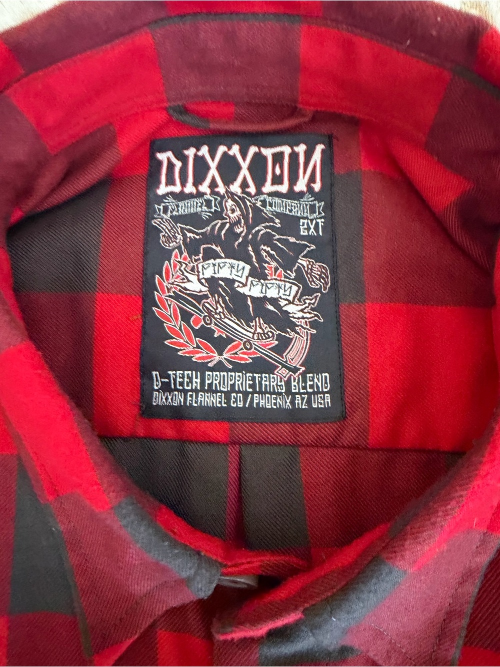 Dixxon 50/50 Flannel LT Men’s Nib Shirt 
Red and Grey Plaid Size: XXL - Picture 8 of 8
